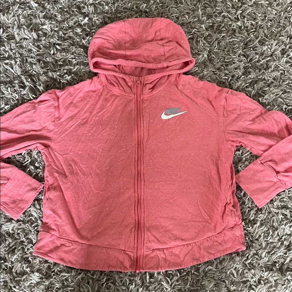 Nike Rose Zip-Up Hoodie with Silver  size large kids